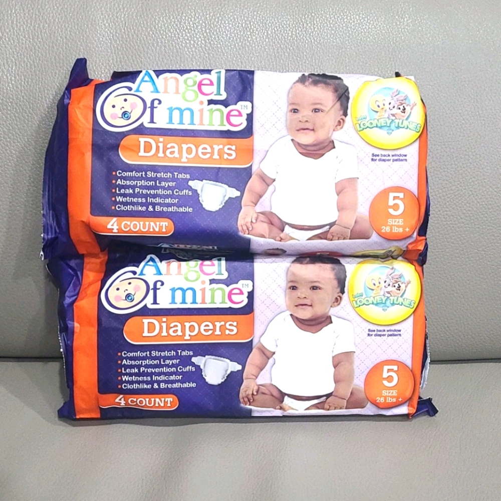 2 Angel Of Mine Baby Looney Tunes Size 5 Diapers 4